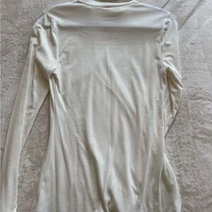 Old Navy Cream Long Sleeve Bodysuit